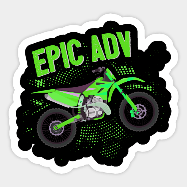 Epic Adventure Mortorcycle Sticker by The Lucid Frog